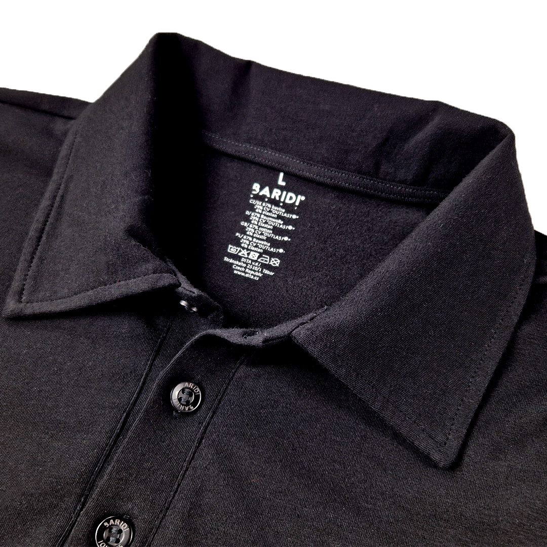 Polokošile pánská KR tenká Outlast® - černá S