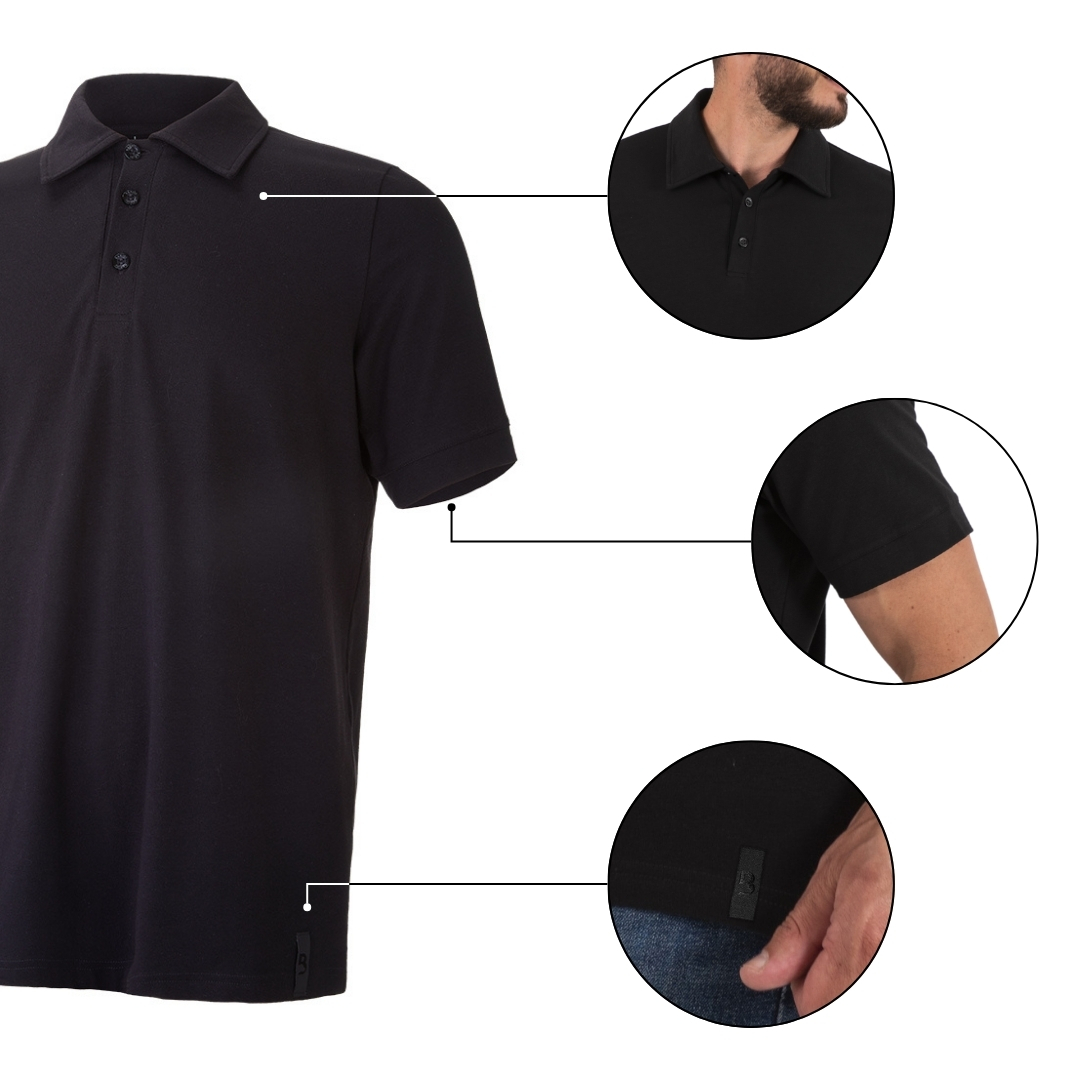 Polokošile pánská KR tenká Outlast® - černá S