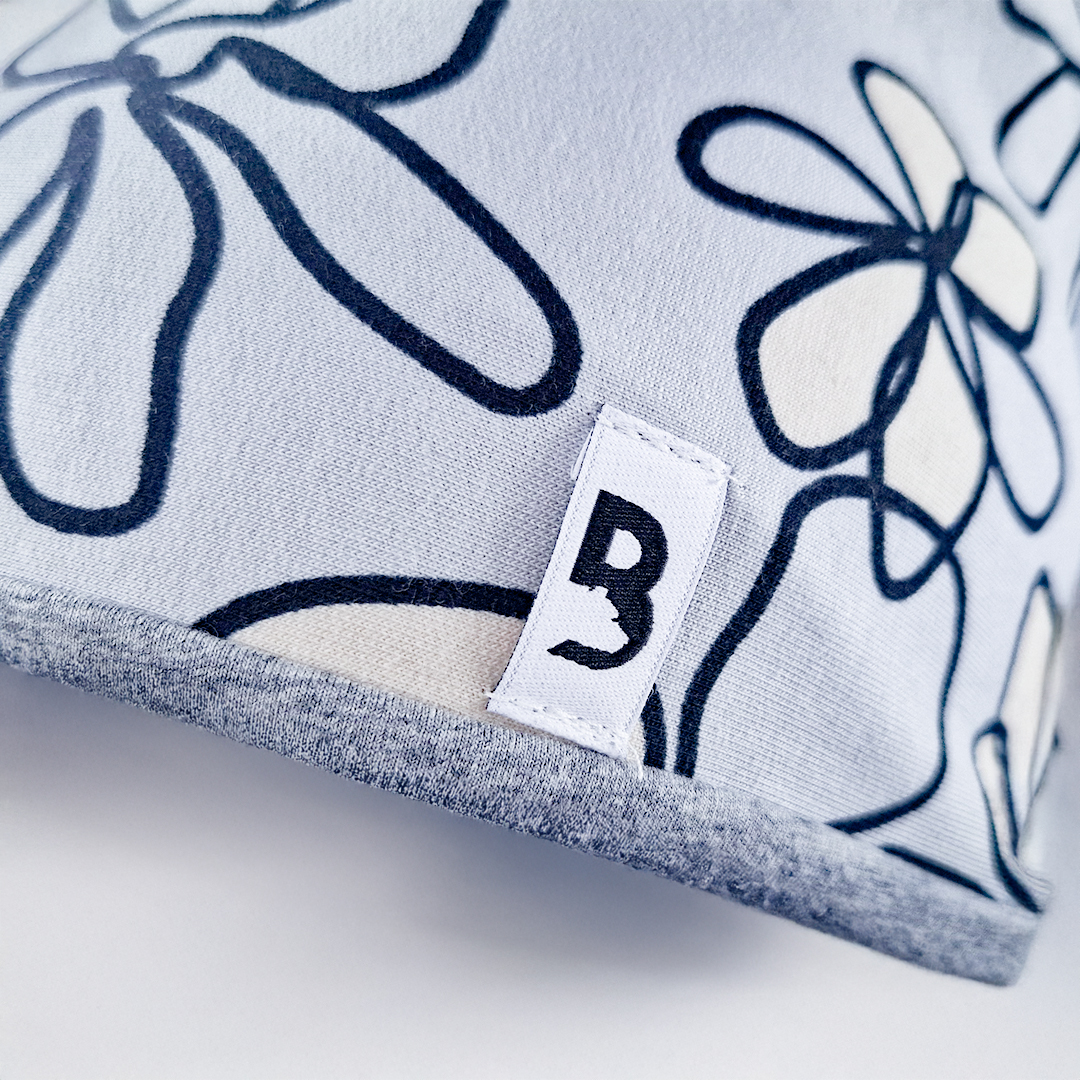 Čepice podšitá Outlast® - sv.šedá kytky/šedý melír 7 | 58-62 cm