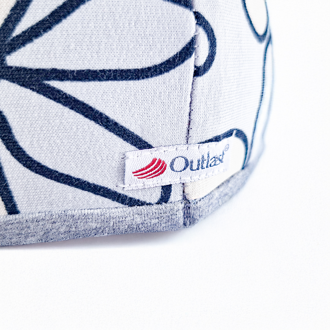 Čepice podšitá Outlast® - sv.šedá kytky/šedý melír 7 | 58-62 cm