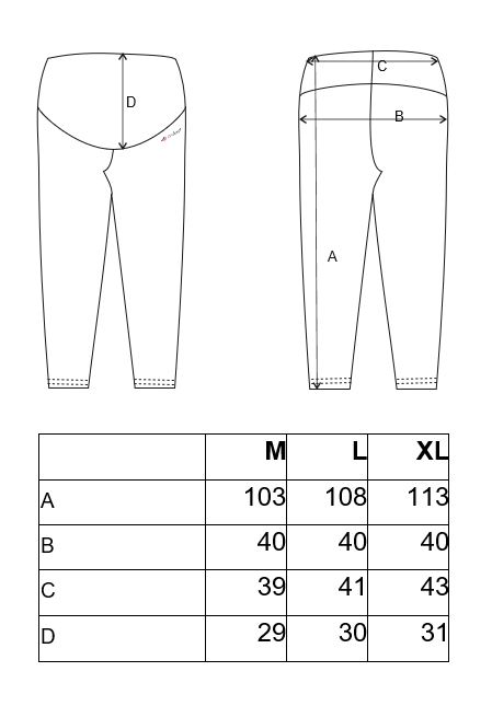 Legíny těhotenské smyk Outlast® - černá M