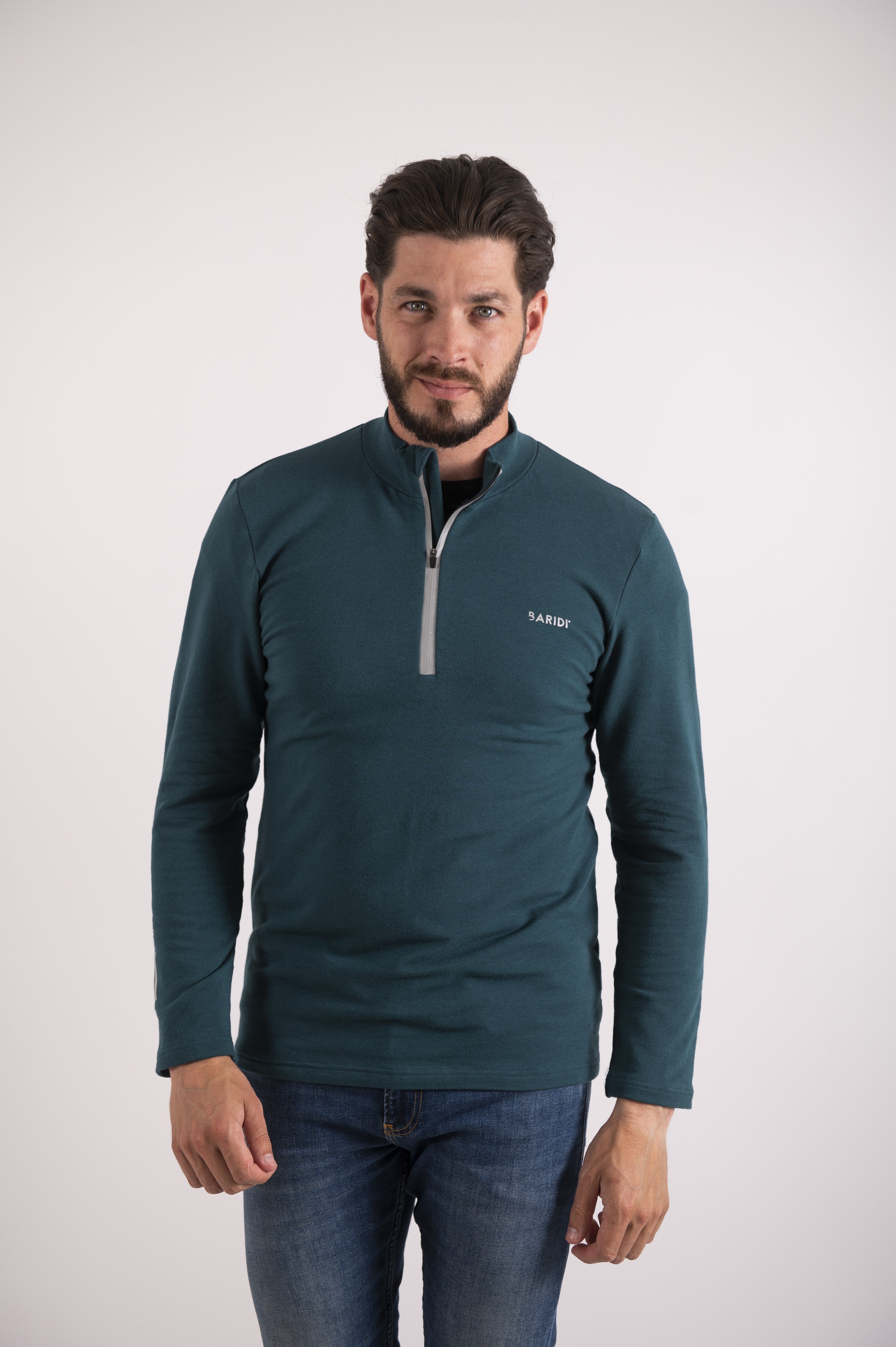 Mikina pánská smyk Outlast® - tm.smaragd L