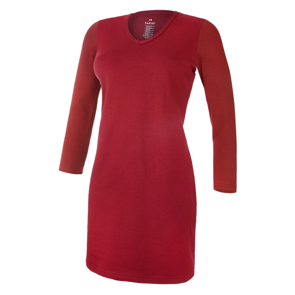 Šaty smyk 3/4 rukáv Outlast® - bordó S