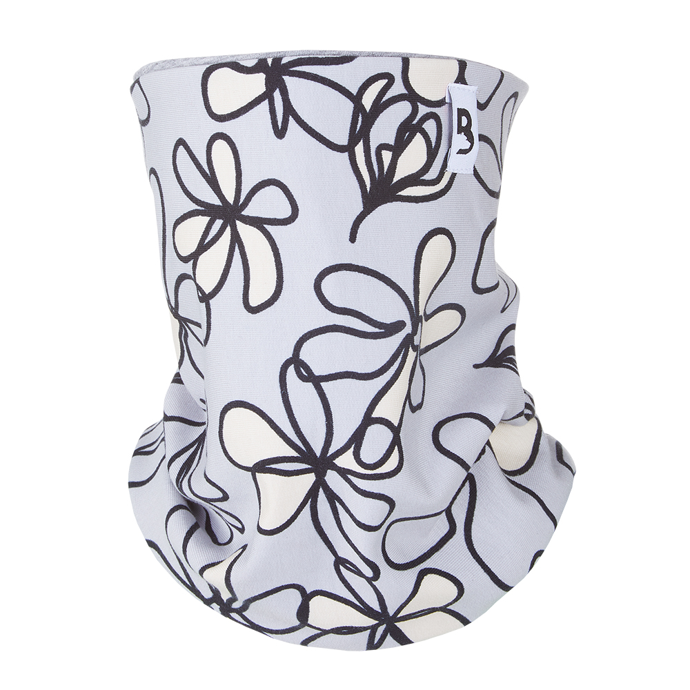 Nákrčník podšitý Outlast® - sv.šedá kytky/šedý melír UNI