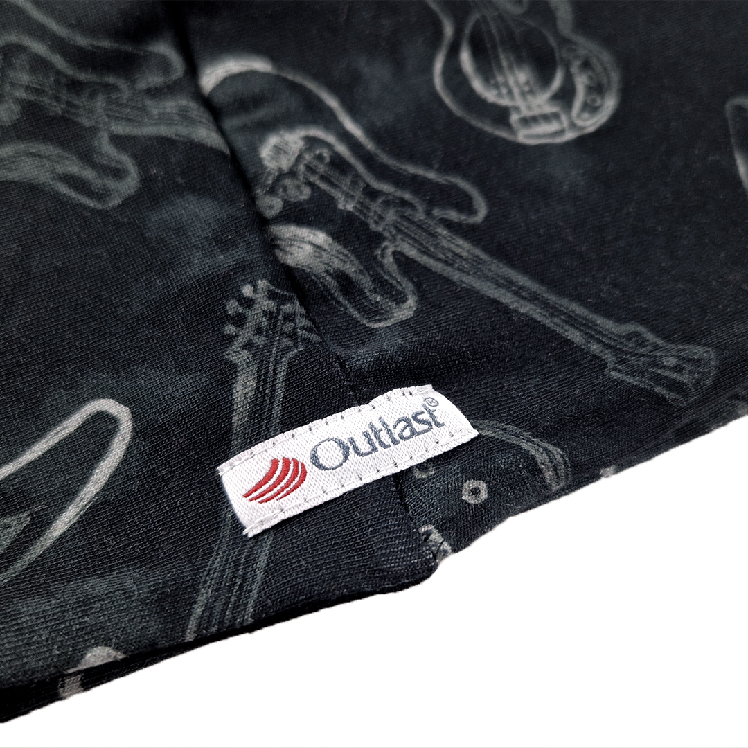 Nákrčník podšitý Outlast® - černá kytary/černá UNI