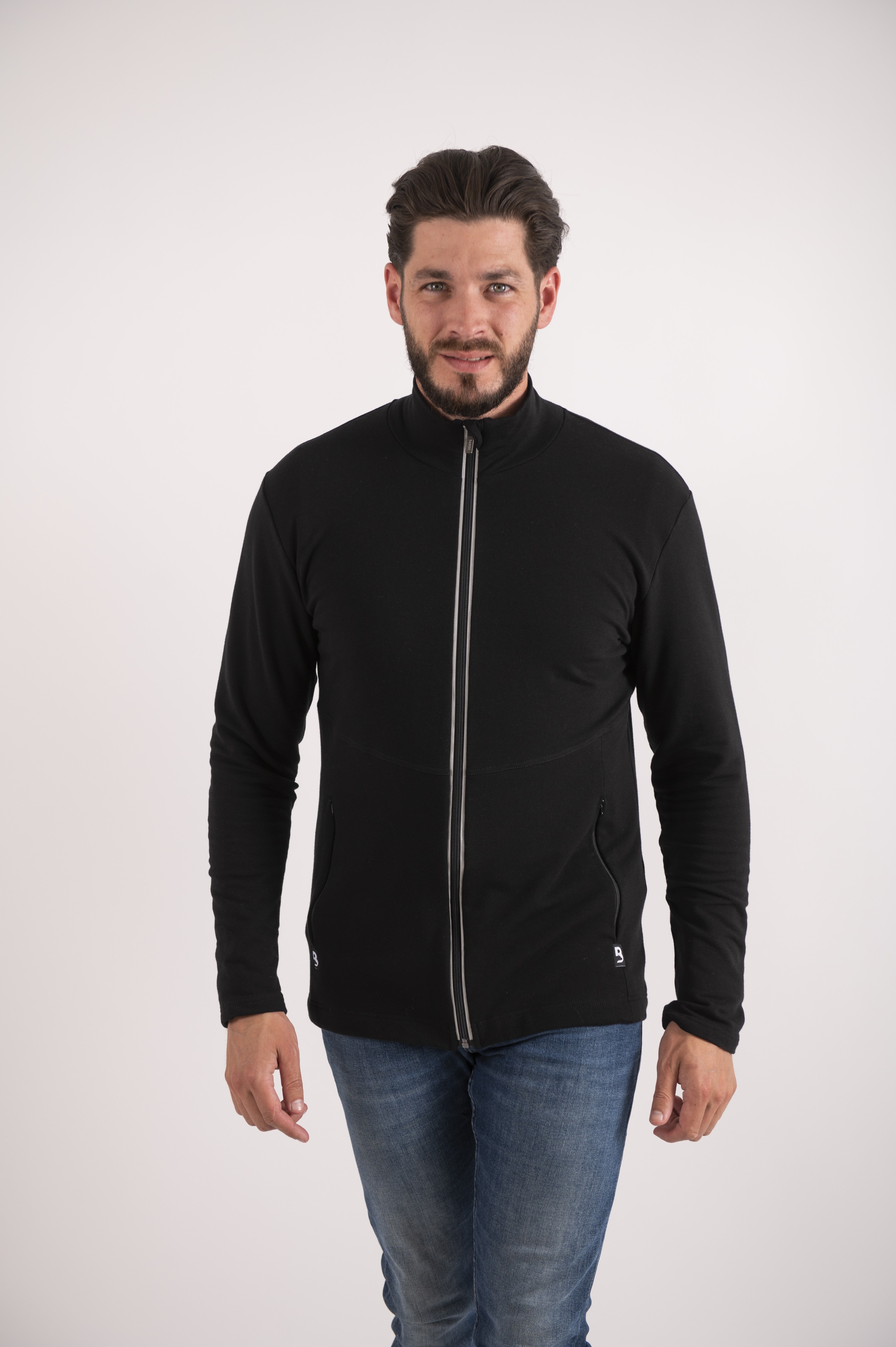 Mikina pánská rozepínací REFLEX smyk Outlast® - černá XL