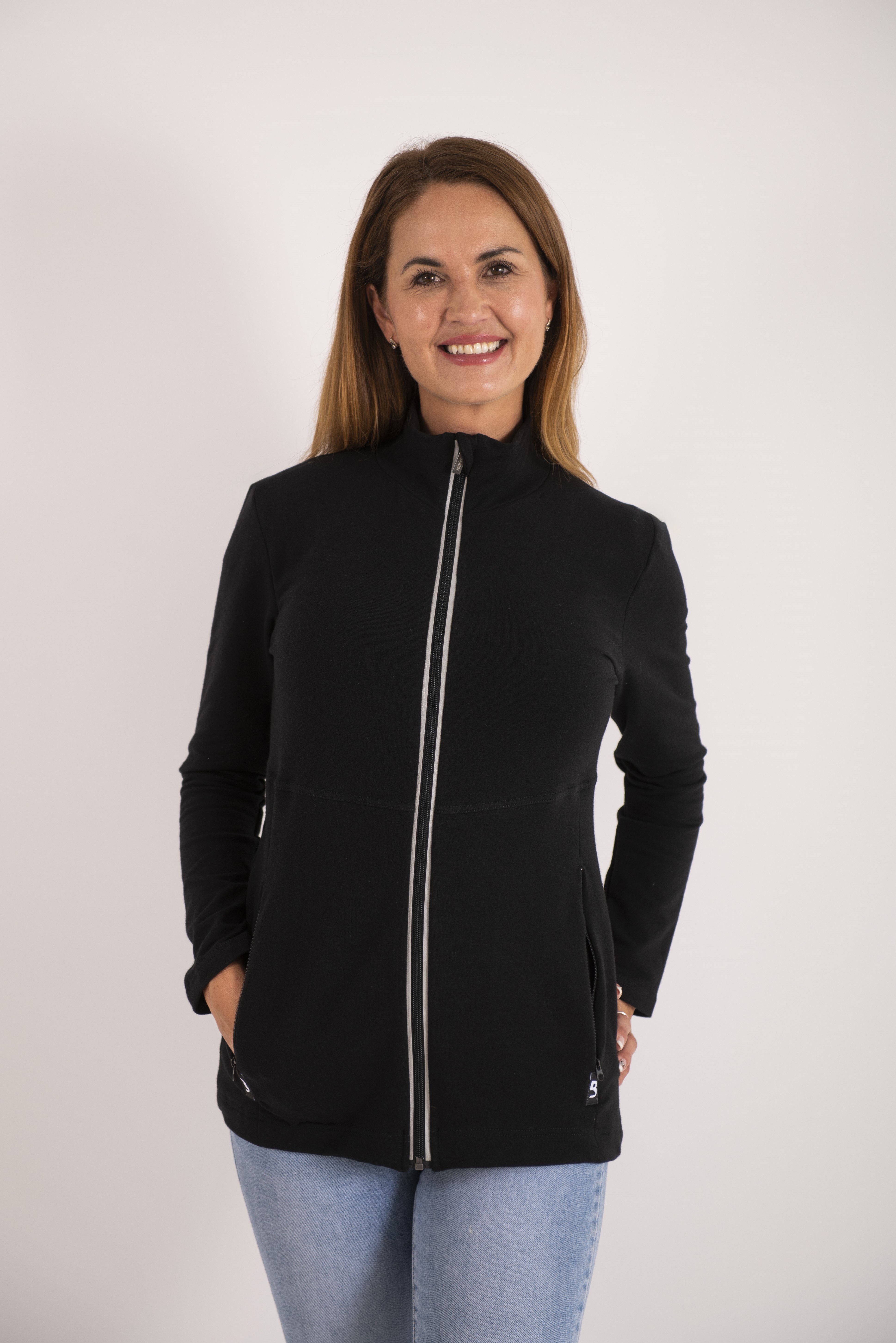 Mikina dámská rozepínací REFLEX smyk Outlast® - černá S