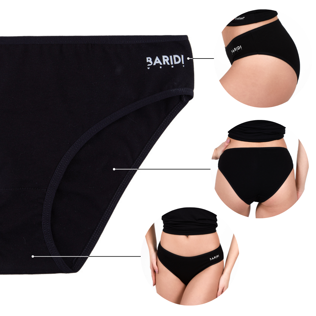 Kalhotky tenké Outlast® - černá L