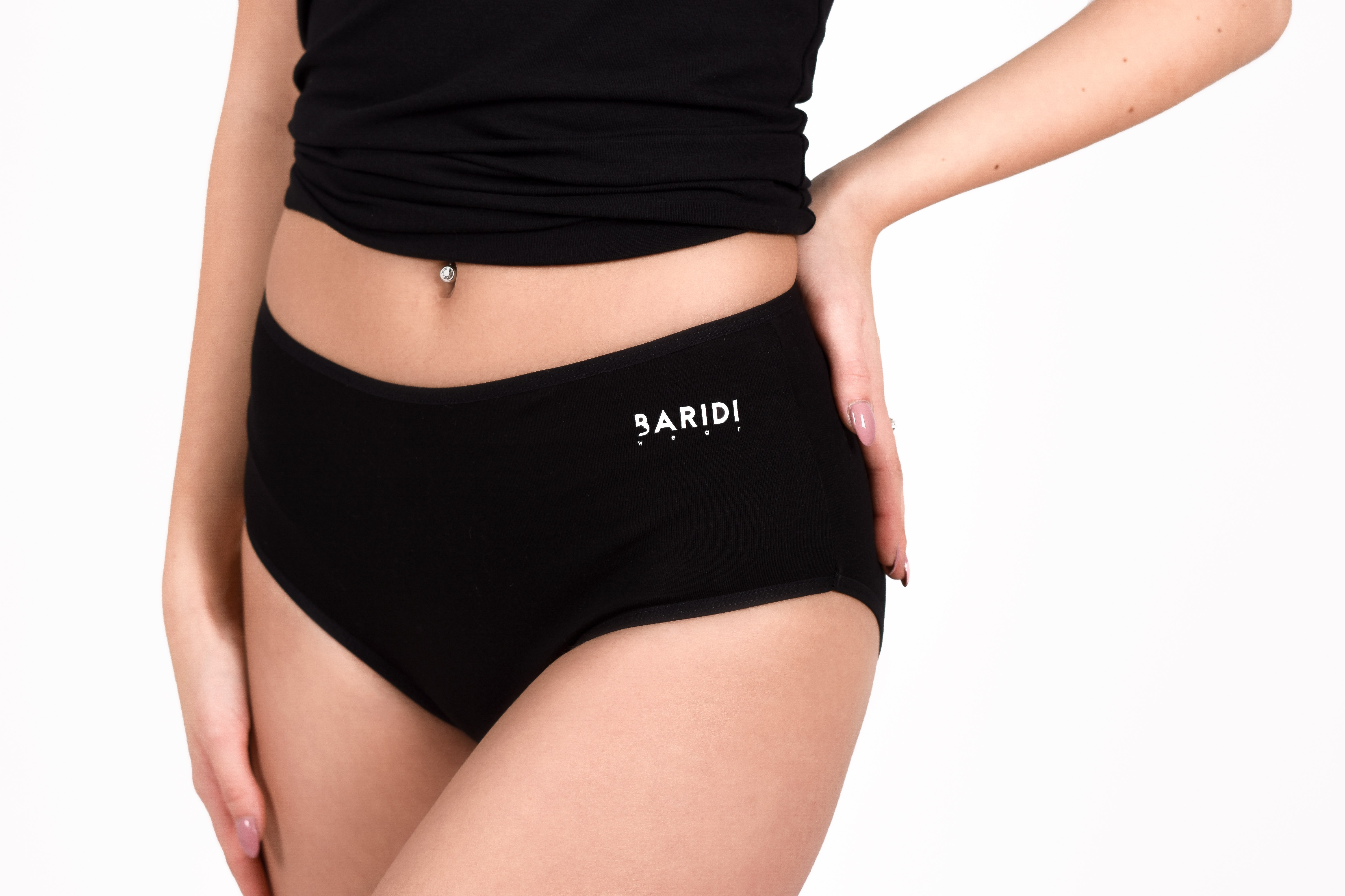 Kalhotky tenké do pasu Outlast® - černá M