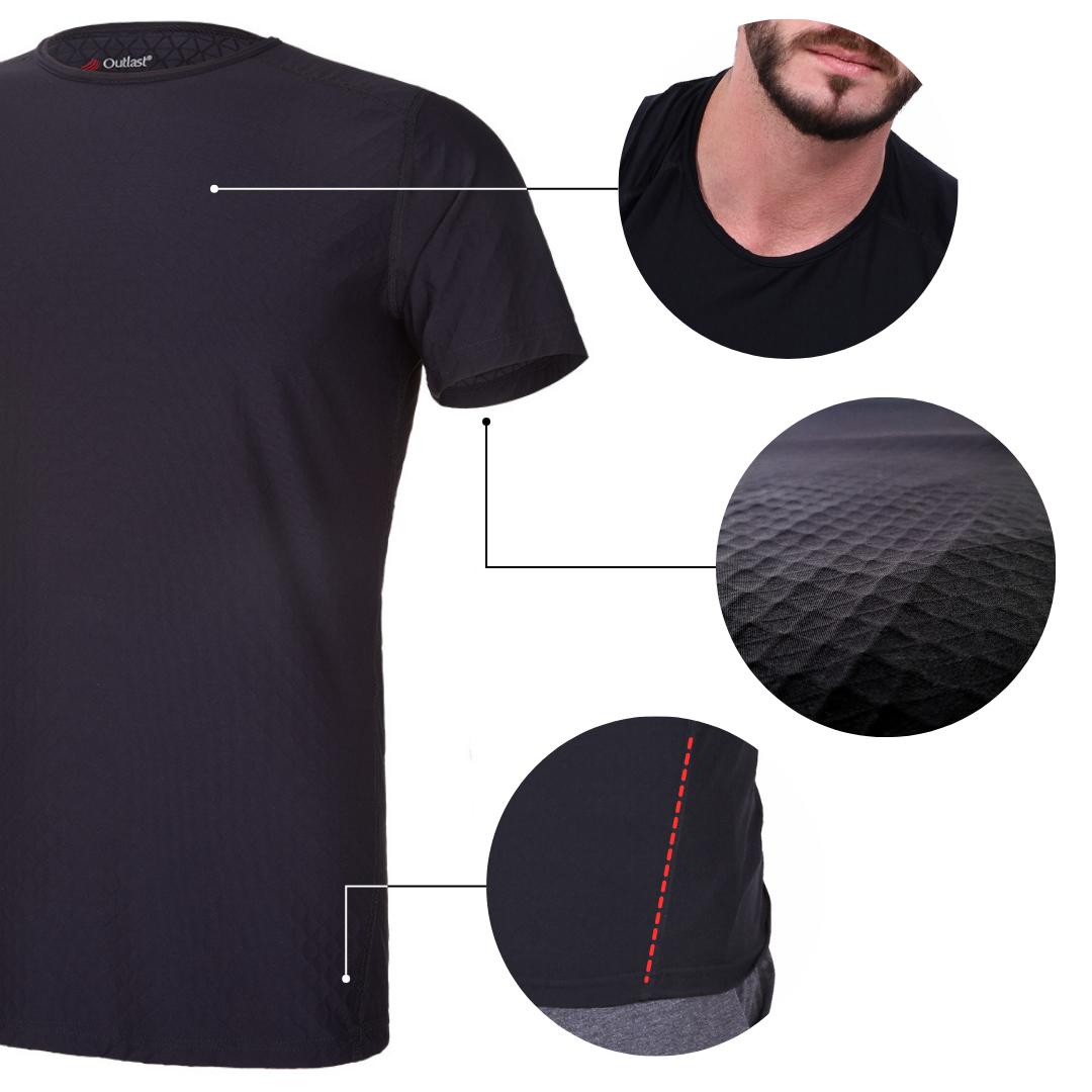 Tričko pánské PERFORMANCE KR Outlast® - černá L