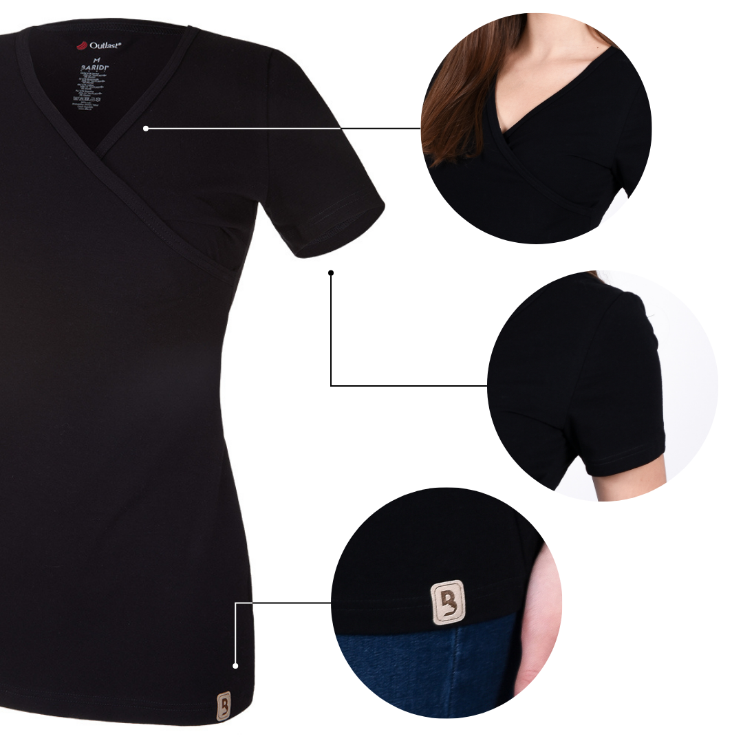 Tričko dámské KR tenké Outlast® - černá S